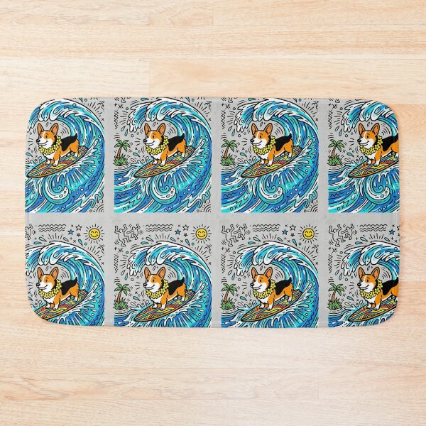 Item preview, Corgi Surfer Wave Rider designed and sold by PictoVibe.