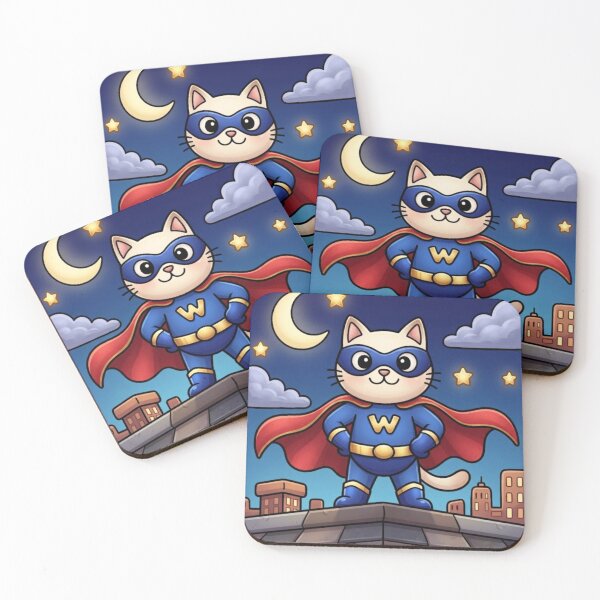 Item preview,  Mr. William T. Whiskers - Cute Superhero Cat Children's Art designed and sold by ScenicRoute66.
