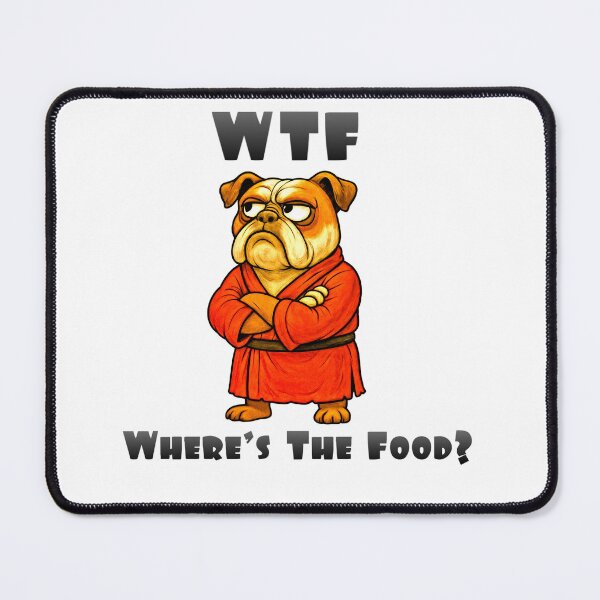 Item preview, WTF Where's The Food Funny Pug designed and sold by OvidiumArt.