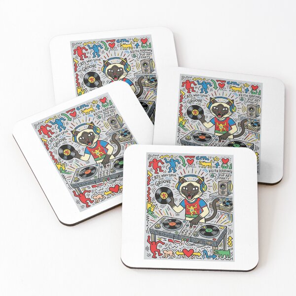 Item preview, Siamese Cat DJ Turntable Vibes designed and sold by PictoVibe.