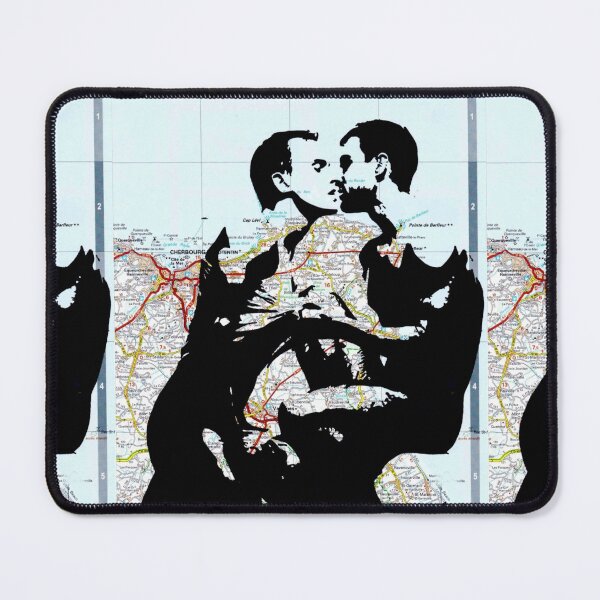 Item preview, Gay Twinks Kissing – Cherbourg, Normandy France Map Art designed and sold by NLMKArtStudio.