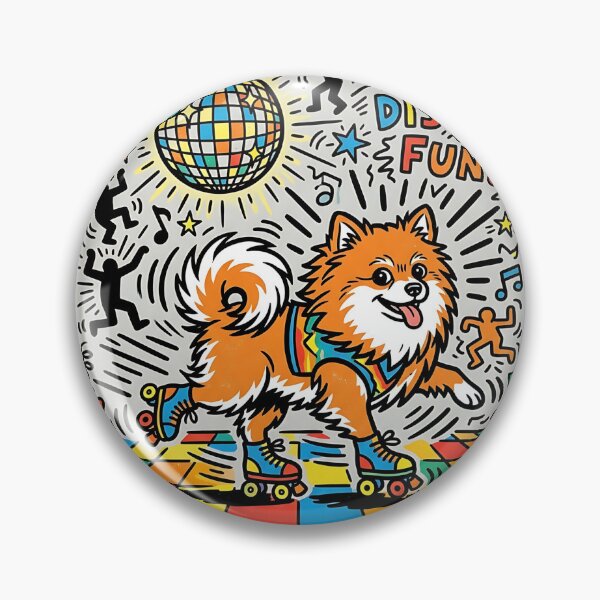 Item preview, Pomeranian Disco Roller Skate designed and sold by PictoVibe.