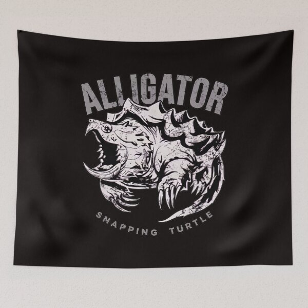 Item preview, Alligator Snapping Turtle Distressed Wild Reptile Art designed and sold by Bloowardi.