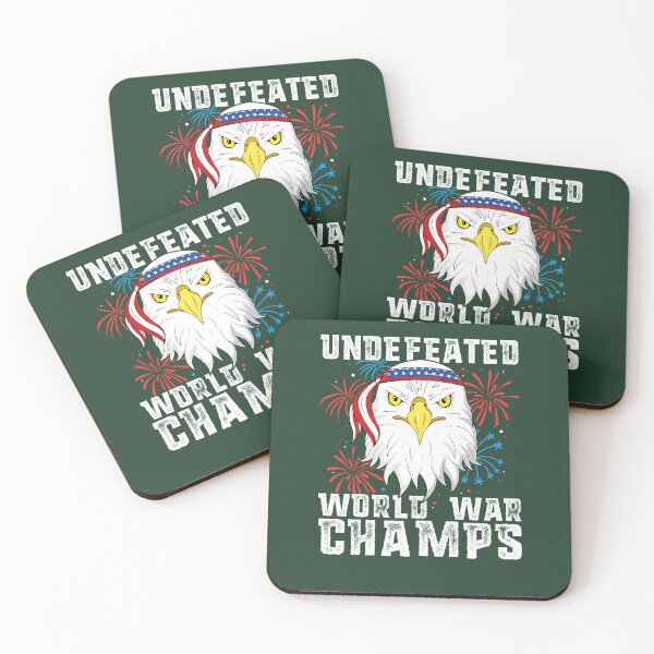 Item preview, Undefeated World War Champs T-Shirt Eagle American 4Th 132 designed and sold by FunkyBirdPrints.