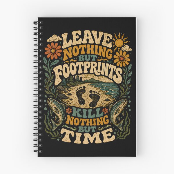 Item preview, Leave Footprints Kill Time Outdoor Adventure designed and sold by Victor Shadehorn.