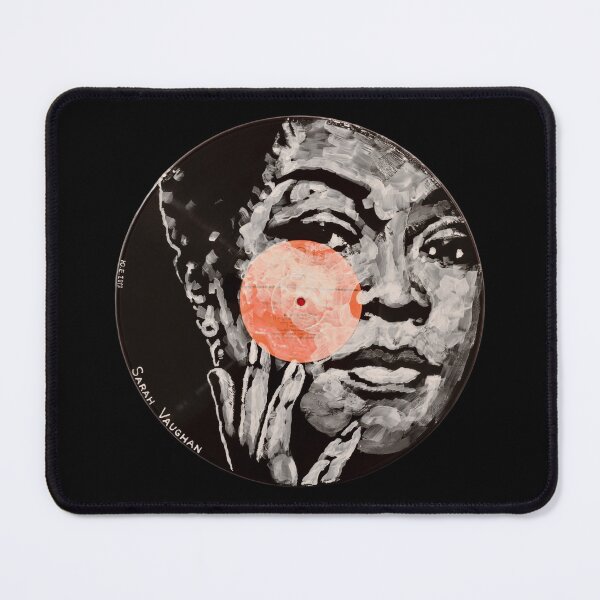 Item preview, Sarah Vaughan Jazz Portrait Painted on Vinyl Record Wall Art – Facevinyl #100 designed and sold by Yurii Yermolenko.
