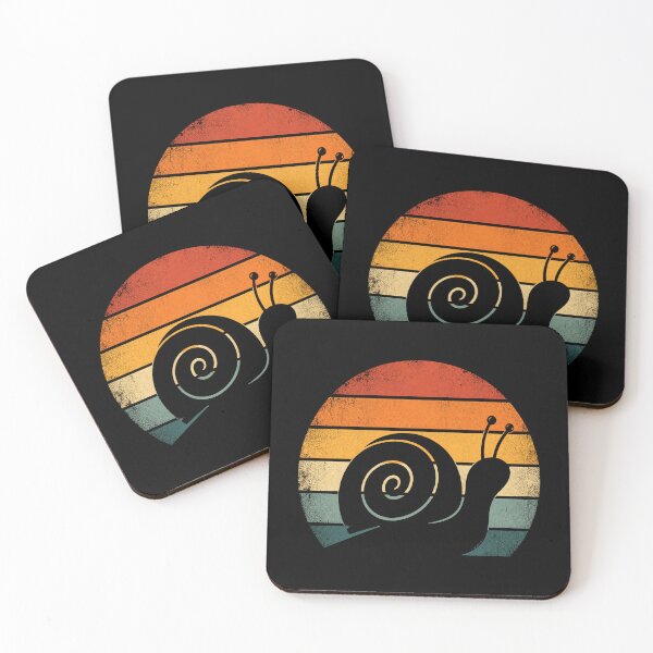 Item preview, Retro Snail Silhouette Vintage Sunset Garden Lover Design designed and sold by MiALopezArt.
