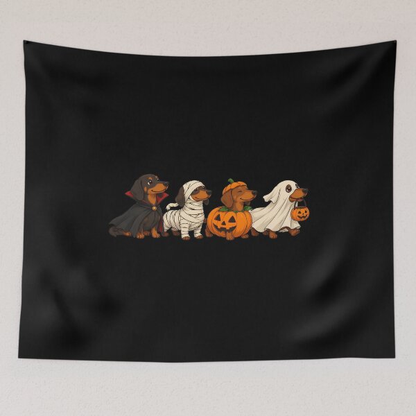 Item preview, Cute Dachshund Halloween Costume Party designed and sold by felixpalette.