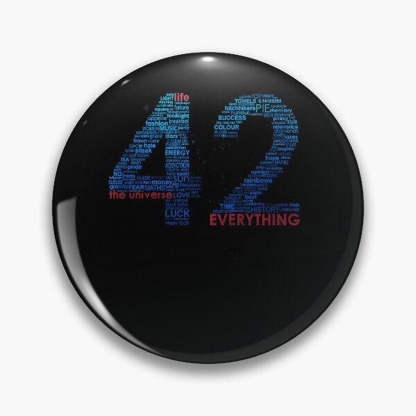 Item preview, Typography Number 42 Made of Words Space Concept designed and sold by fazalTshirts.