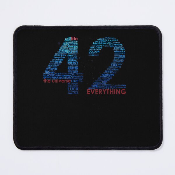 Item preview, Typography Number 42 Made of Words Space Concept designed and sold by fazalTshirts.