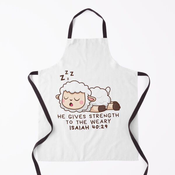 Item preview, He Gives Strength To The Weary Isaiah 40:29 | Cute Sleeping Sheep Bible Verse designed and sold by MoriaStore.