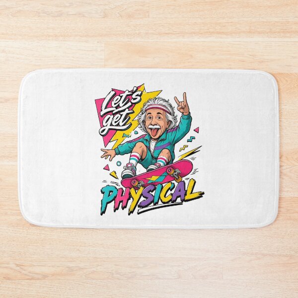 Item preview, Let's Get Physical Albert Einstein Skater 80s Retro Physics designed and sold by ZubairNalban.