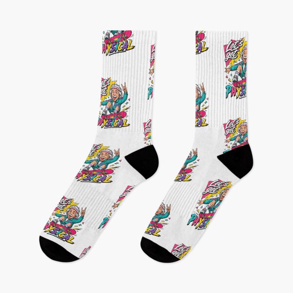 Item preview, Let's Get Physical Albert Einstein Skater 80s Retro Physics designed and sold by ZubairNalban.
