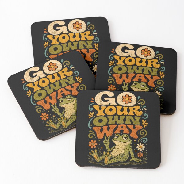 Item preview, Go Your Own Way Groovy Frog Peace Vibes designed and sold by Victor Shadehorn.