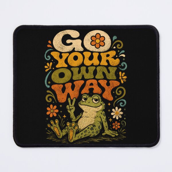 Item preview, Go Your Own Way Groovy Frog Peace Vibes designed and sold by Victor Shadehorn.