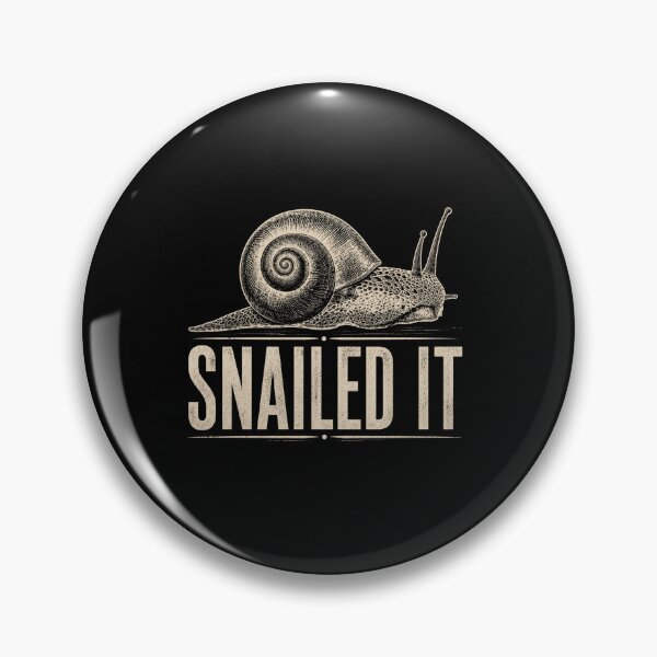 Item preview, Snailed It Funny Snail Lover Pun Humor Graphic Design designed and sold by MiALopezArt.