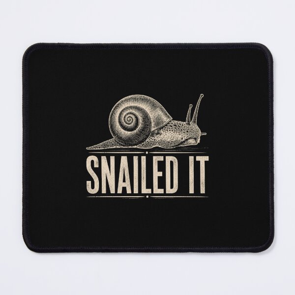 Item preview, Snailed It Funny Snail Lover Pun Humor Graphic Design designed and sold by MiALopezArt.
