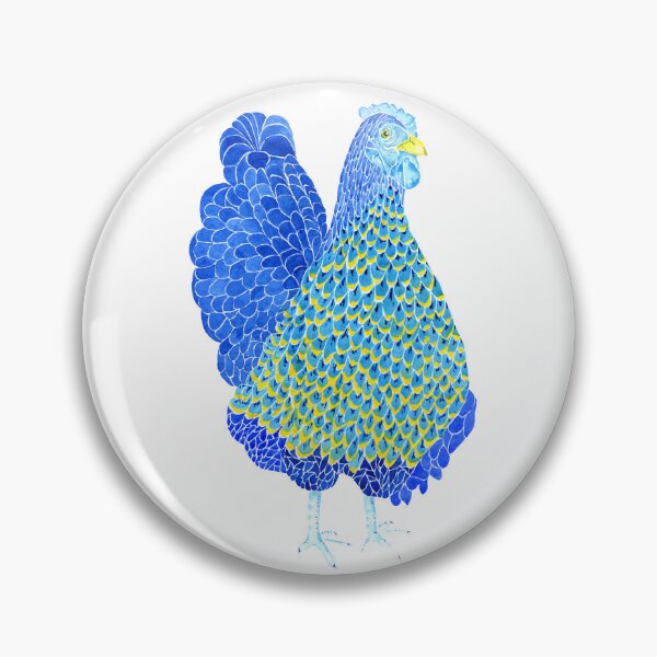 Item preview, Blue Hen Watercolor Painting designed and sold by Sonoran Glimmer.