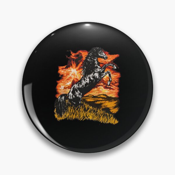 Item preview, Rearing Black Horse Wild Sunset Nature designed and sold by namibambam.