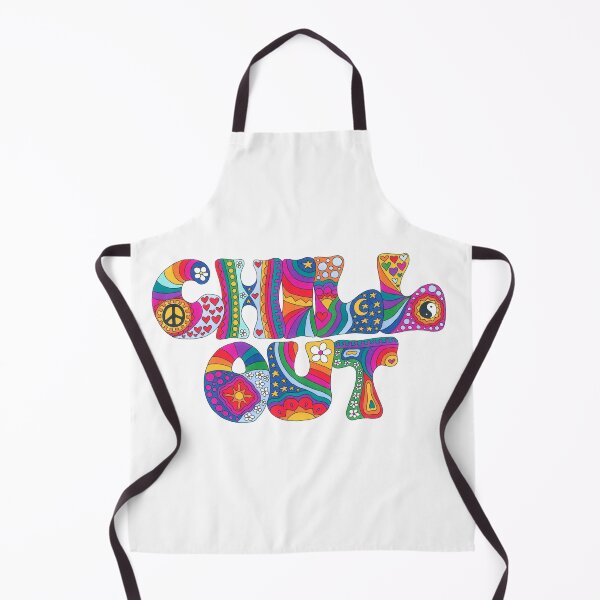 Item preview, Psychedelic Chill Out Art White– Retro Hippie Rainbow Groovy Peace Design designed and sold by Kellie Espie Art.