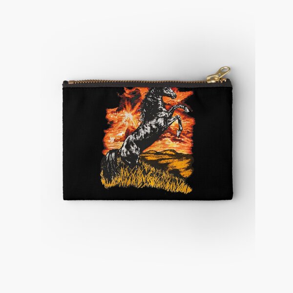 Item preview, Rearing Black Horse Wild Sunset Nature designed and sold by namibambam.