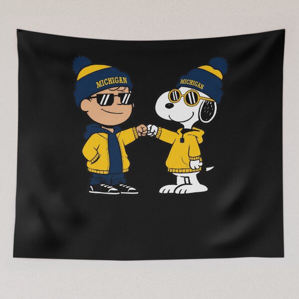 Item preview, Snoopy & Charlie Brown Michigann Wolverines Fist Bump designed and sold by fizzstocmathepa.