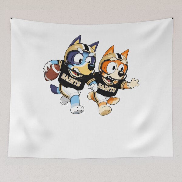 Item preview, Bluey & Bingo Saints Football Fan designed and sold by visionnen.