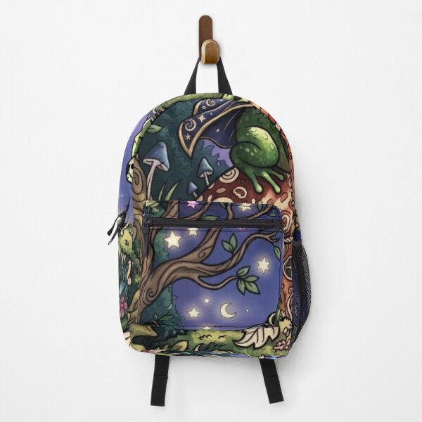 Item preview, Cute Wizard Frog on a Mushroom - Magical Enchanted Forest Art designed and sold by ScenicRoute66.