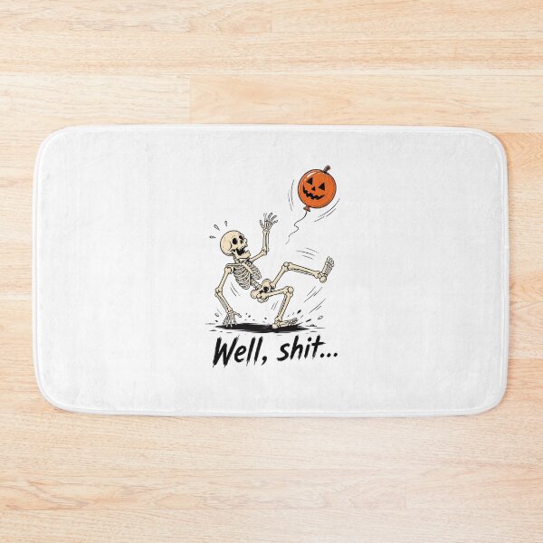 Item preview, Skeleton Pumpkin Balloon Halloween Funny Well Shit designed and sold by felixpalette.