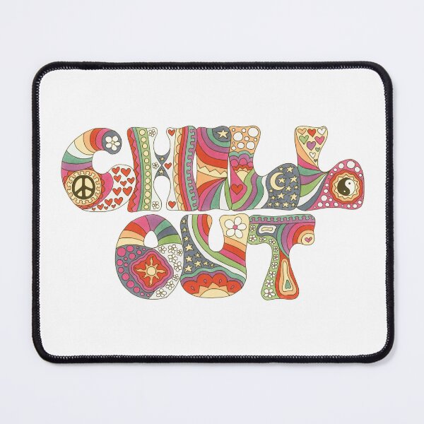 Item preview, Vintage Psychedelic Retro Chill Out Art White designed and sold by Kellie Espie Art.