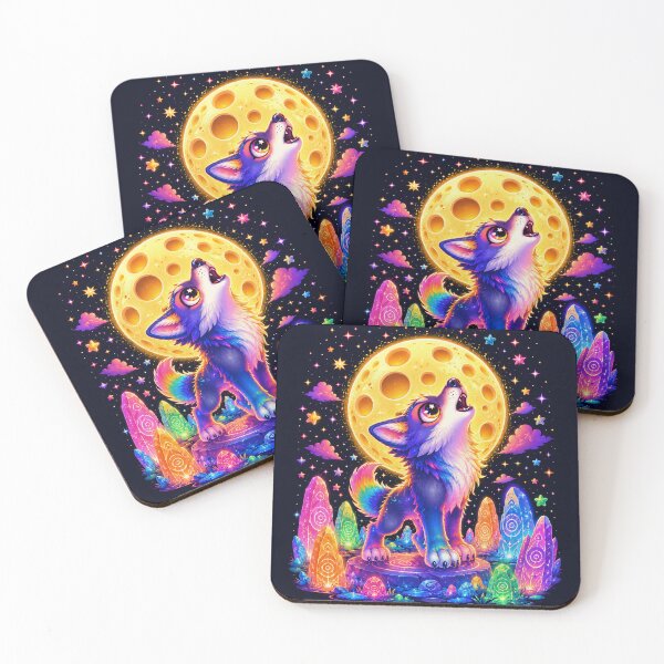 Item preview, Rainbow Werewolf Howling at the Moon designed and sold by Victor Shadehorn.