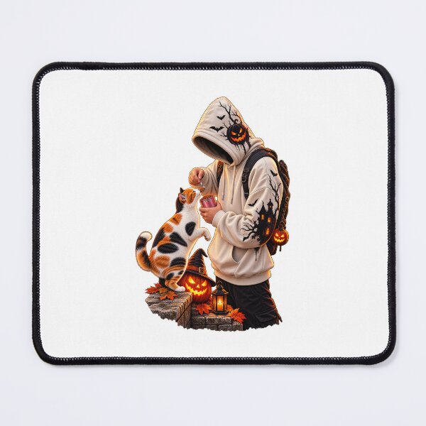 Item preview, Hooded Cat Whisperer – Cozy Halloween Night designed and sold by WAJIHLZ.