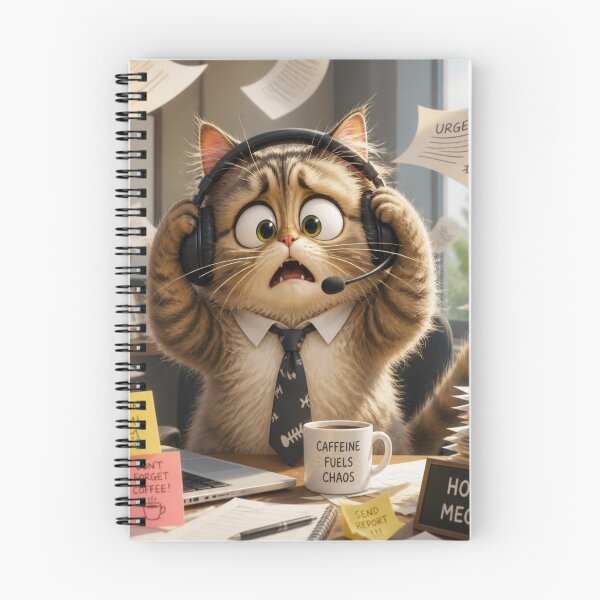 Item preview, Funny Corporate Office Cat - Stressed Work From Home Kitten designed and sold by SALVO180674.