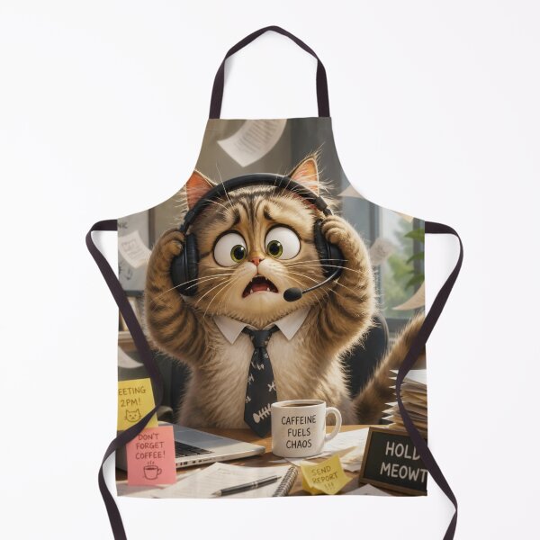 Item preview, Funny Corporate Office Cat - Stressed Work From Home Kitten designed and sold by SALVO180674.