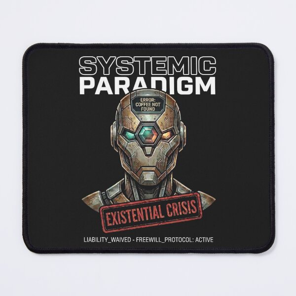 Item preview, Systemic Paradigm AI Existential Crisis Coffee Not Found (Dark Mode) designed and sold by Joseph Arc.