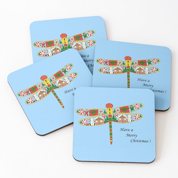 Item preview, Have a Merry Christmas Dragonfly designed and sold by JoyousArt4u.