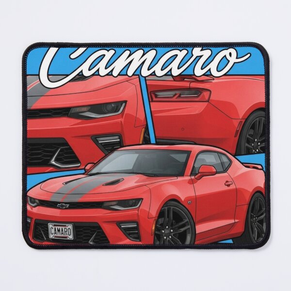 Item preview, Camaro Classic Muscle Tee – Bold Red Chevy Illustration designed and sold by redkat-4.