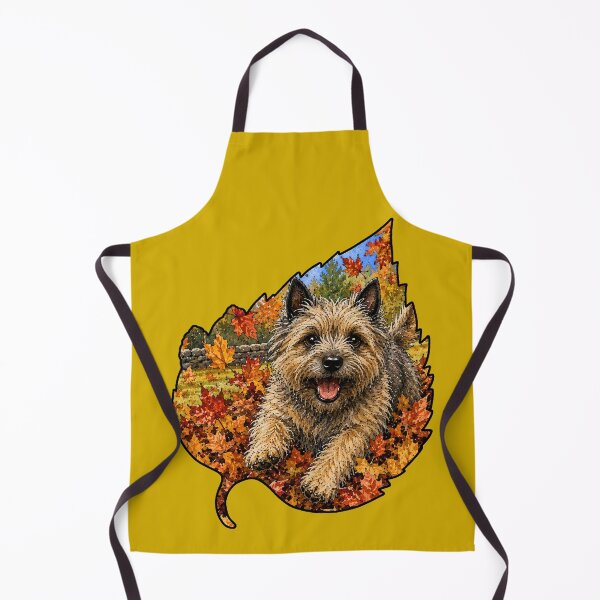 Item preview, Fall Cairn Terrier Playing In Autumn Leaves designed and sold by Lion and Lamb Design.