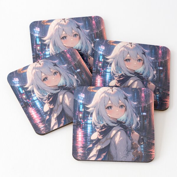 Item preview, Paimon Genshin Impact Neon Rain City Night designed and sold by BrianRayan.
