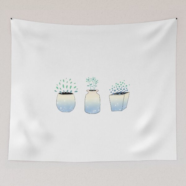 Item preview, Floating Magical Plants In Blue Gradient designed and sold by Ding's Vibes.