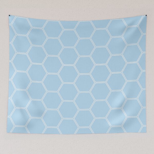 Item preview, Geometric Honeycomb Pattern - Light Blue #304 designed and sold by Natural Collective.