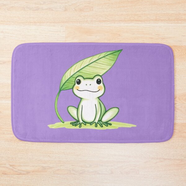 Item preview, Green Doodle Cute Frog with Leaf Umbrella designed and sold by Pickmash.