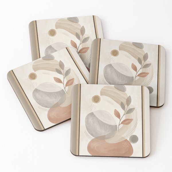 Item preview, Warm Neutral Composition - Layered Abstract Botanical Print designed and sold by Zaramodo.