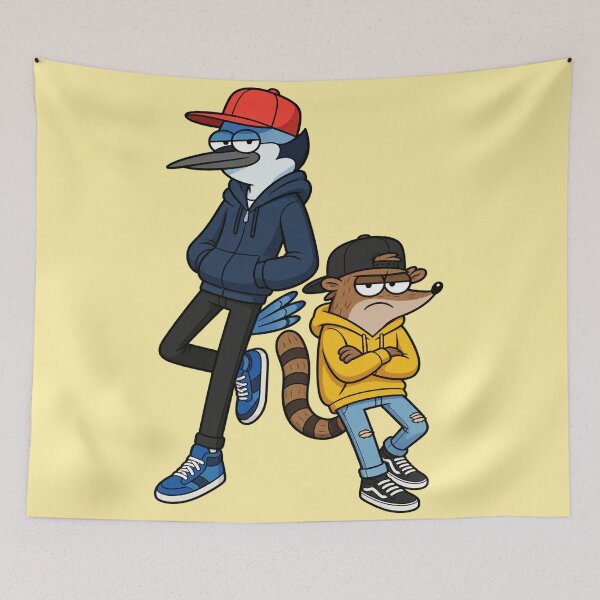 Item preview, Mordecai and Rigby in urban style clothing designed and sold by YChangShop.