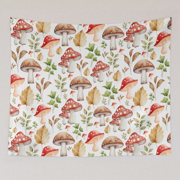 Item preview, Whimsical Mushroom Forest Pattern  designed and sold by HadHoda.