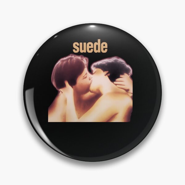 Item preview, Suede Britpop Romantic Couple Kissing designed and sold by OddOwlOutlet.