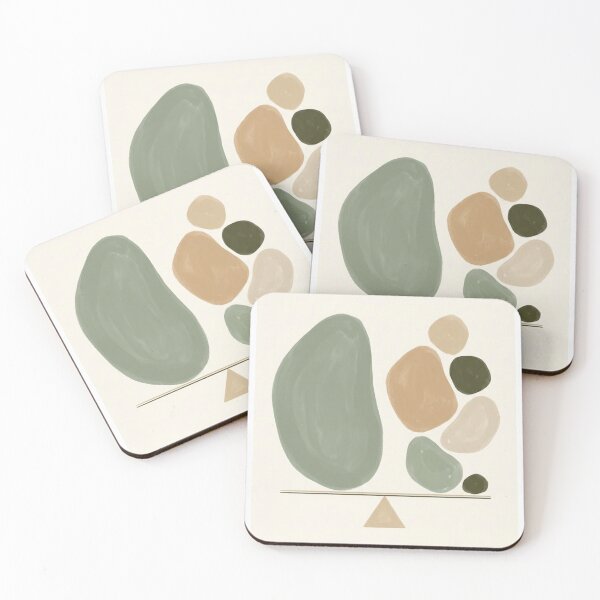 Item preview, Natural Balance - Minimalist Sage and Terracotta Abstract Art designed and sold by Zaramodo.