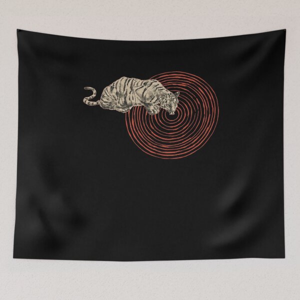 Item preview, Vintage Tiger Spiral Psychedelic Graphic designed and sold by BeatriceJFling.
