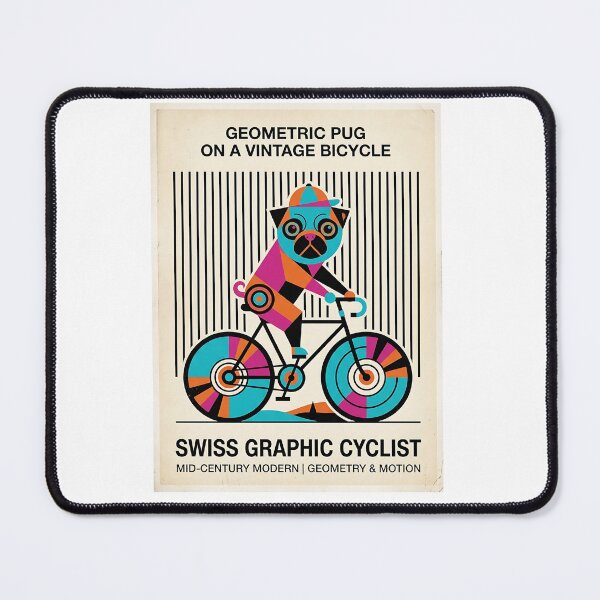 Item preview, Pug Vintage Bicycle Ride designed and sold by PictoVibe.