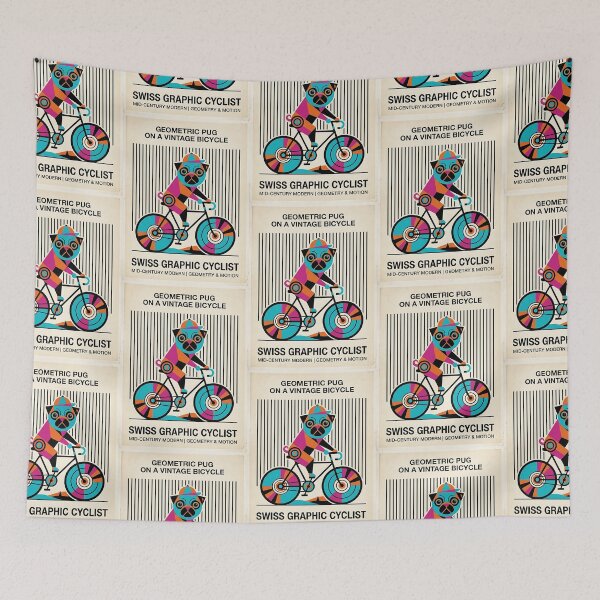 Item preview, Pug Vintage Bicycle Ride designed and sold by PictoVibe.